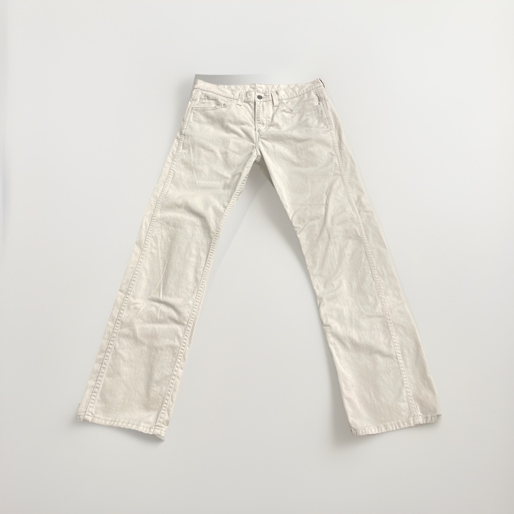 Men's White Levis 513 Jeans 34 x 30 Slim Fit Straight Leg